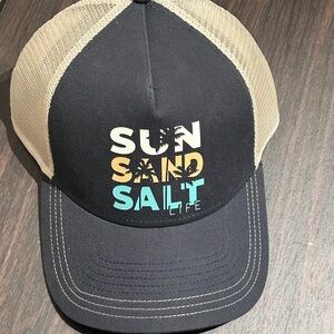 Salt Life Black and Beige Trucker Hat